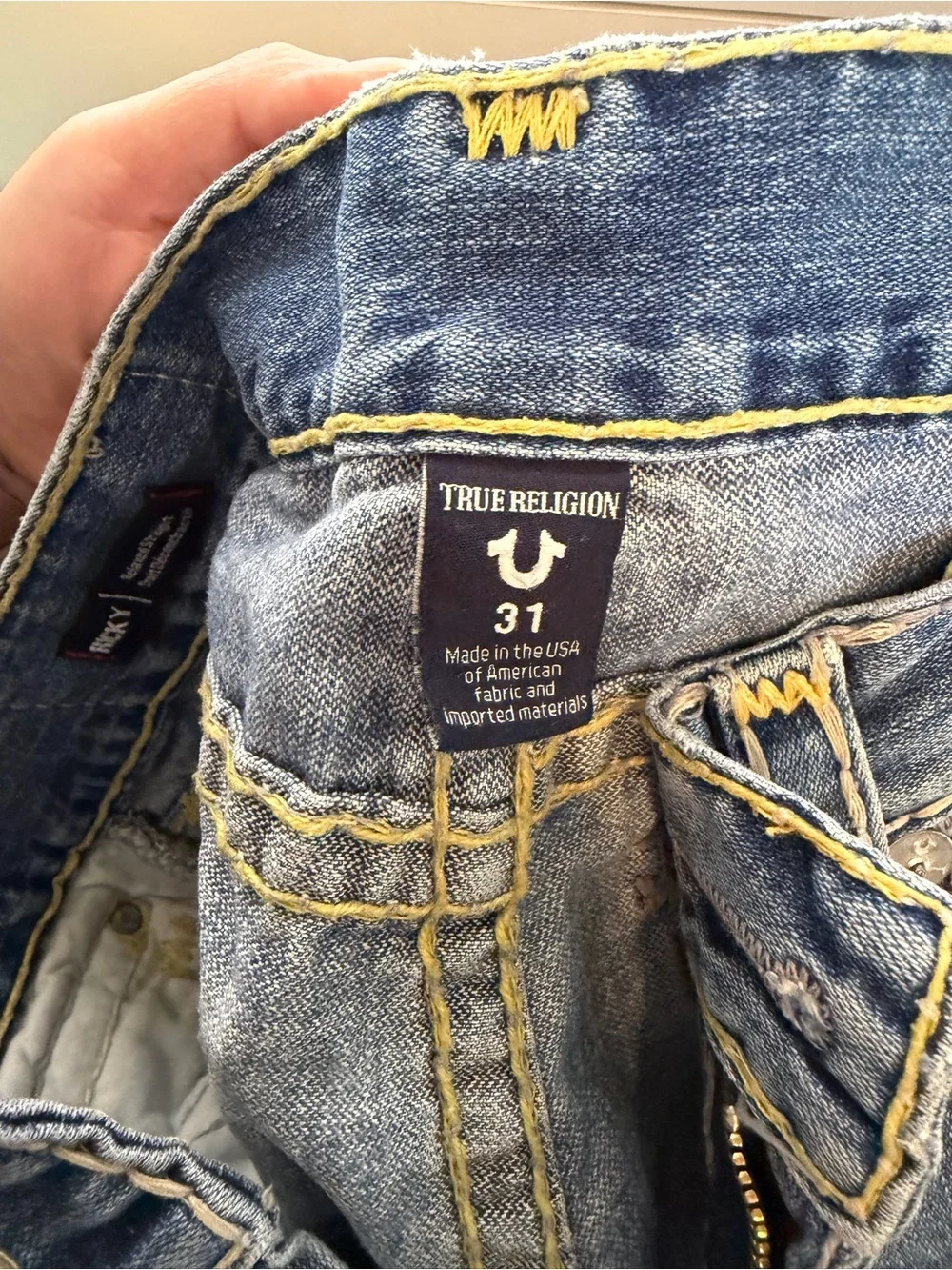 True Religion Ricky Relaxed Straight Jeans (Size 31)